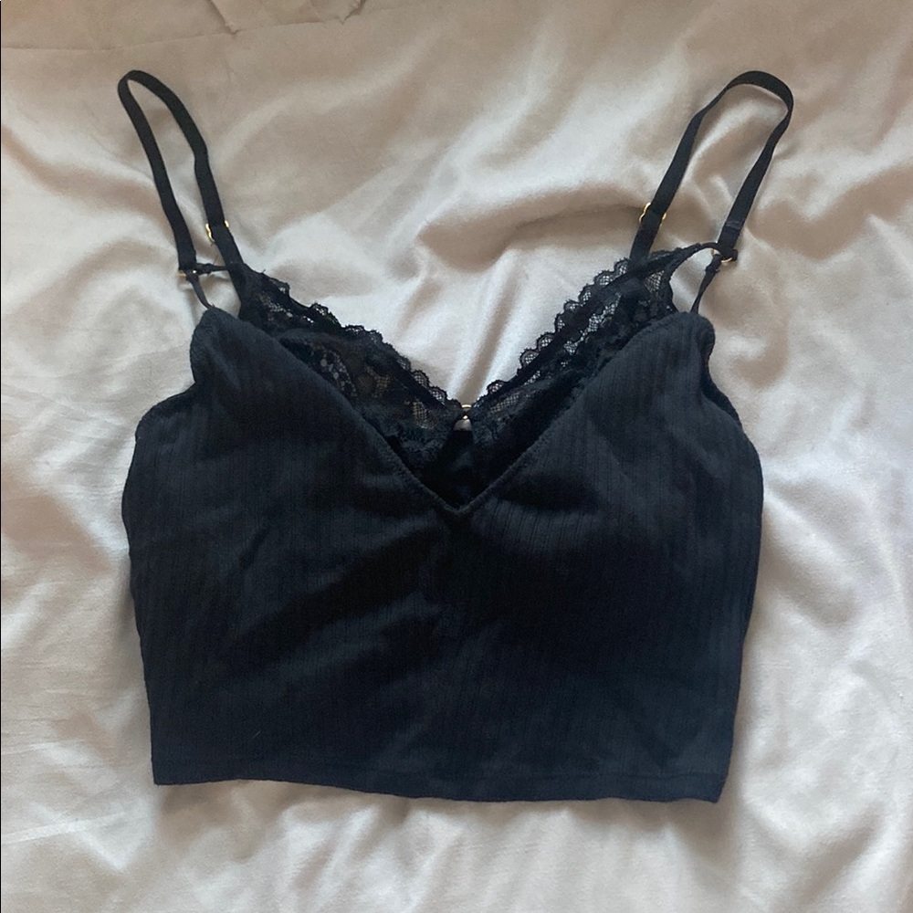 Aerie Ribbed Lace Bra Top